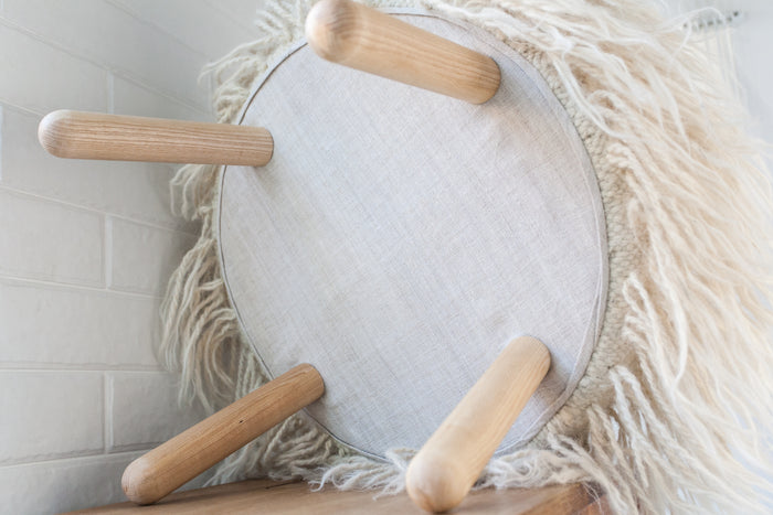 Close-up view of the Mapico Ottoman texture and finish