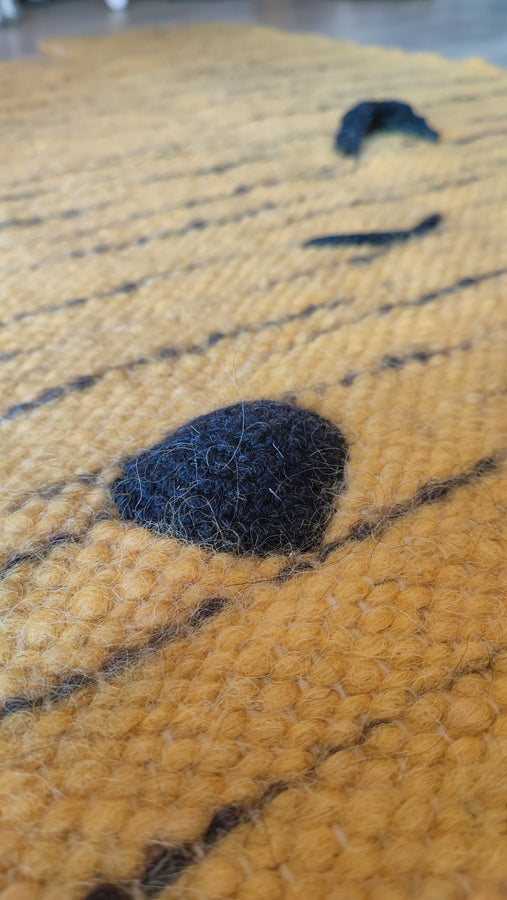 Tyhrytsko wool rug, close-up view of a tiger's nose