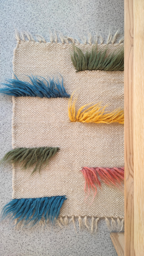Soft sheep wool texture of the Zhvanchyk children's rug